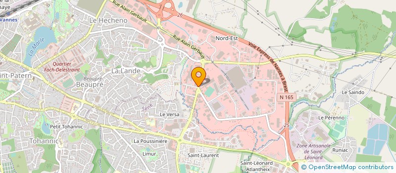 localisation de l'entreprise PRO DISTRI à VANNES