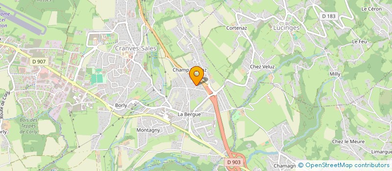 localisation de l'entreprise PRO ELEC  CRANVES-SALES