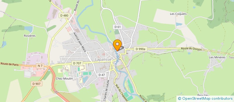localisation de l'entreprise PRO ENERGIE  LAPALISSE