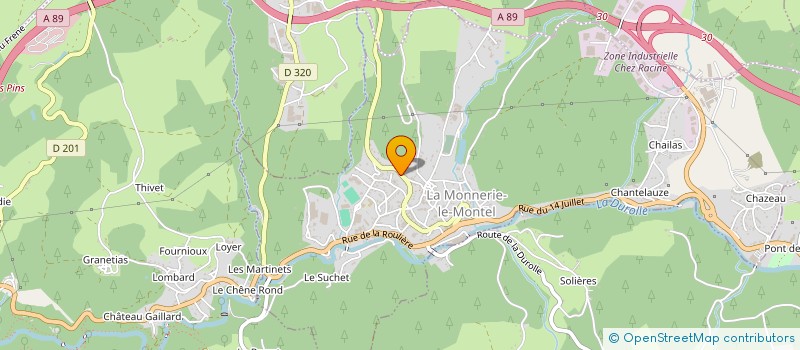 localisation de l'entreprise PRO ETANCHE  LA MONNERIE-LE-MONTEL