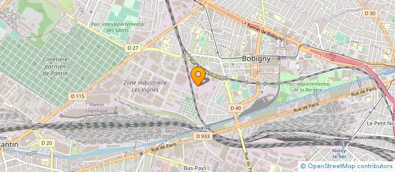 localisation de l'entreprise PRO ETANCHE  BOBIGNY