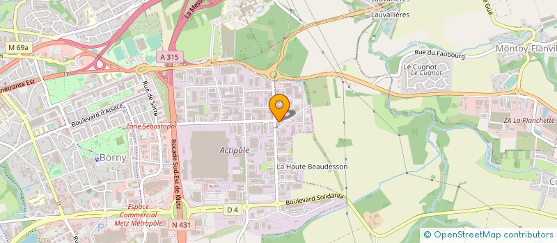 localisation de l'entreprise PRO ETANCHE EST  WOIPPY