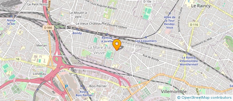 localisation de l'entreprise PRO-EVENTS à VILLEMOMBLE