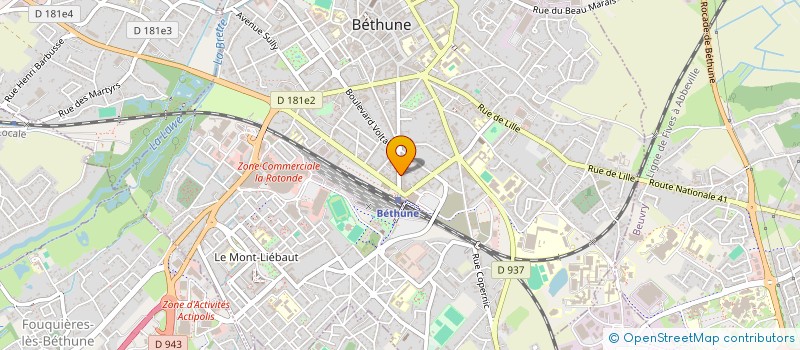 localisation de l'entreprise PRO F EN  BETHUNE