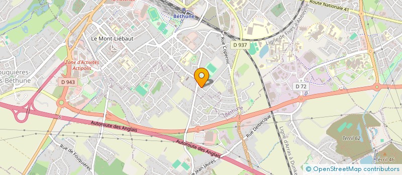 localisation de l'entreprise PRO FACADE 62 à BETHUNE