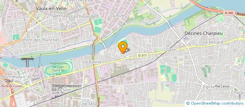 localisation de l'entreprise PRO FACADE  DECINES-CHARPIEU