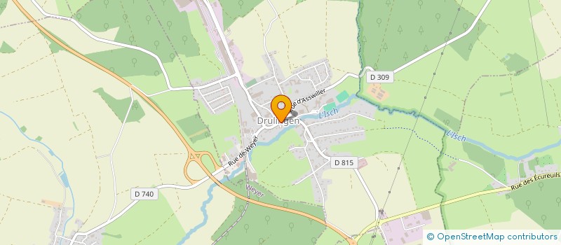 localisation de l'entreprise PRO FERMETURE  DRULINGEN