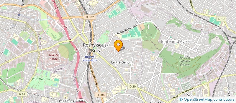 localisation de l'entreprise PRO FERMETURE à ROSNY-SOUS-BOIS