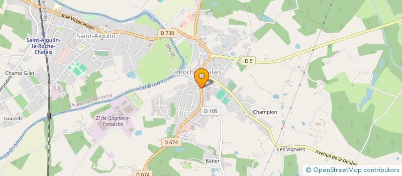 localisation de l'entreprise PRO-FERMETURES 24  LA ROCHE-CHALAIS