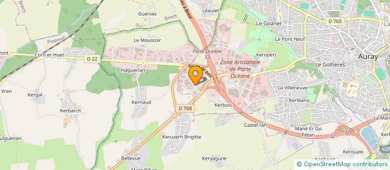 localisation de l'entreprise PRO FERMETURES AURAY à AURAY