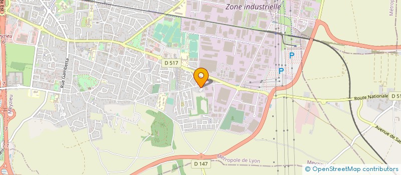 localisation de l'entreprise PRO FROID à MEYZIEU