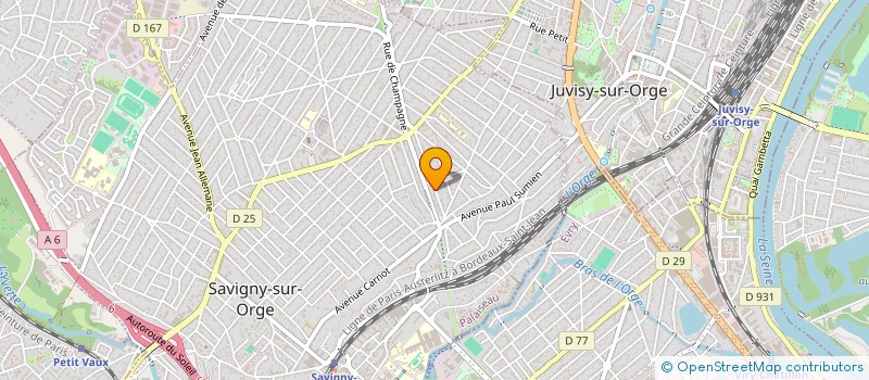 localisation de l'entreprise PRO G BAT à SAVIGNY-SUR-ORGE