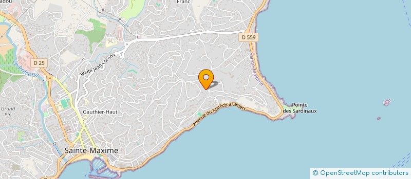 localisation de l'entreprise PRO-GETS à SAINTE-MAXIME