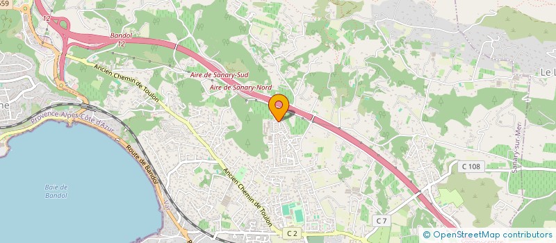 localisation de l'entreprise PRO-INFOS  SANARY-SUR-MER