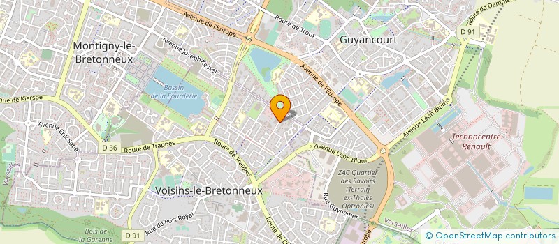 localisation de l'entreprise PRO-INSERT YVELINES à MONTIGNY-LE-BRETONNEUX