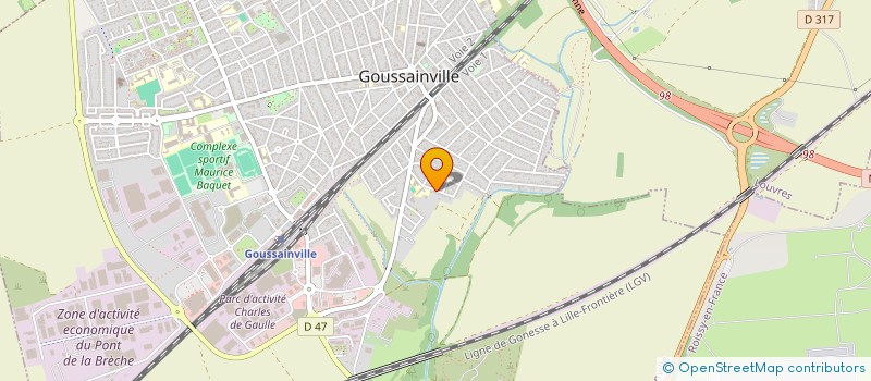 localisation de l'entreprise PRO ISOL FRANCE à GOUSSAINVILLE