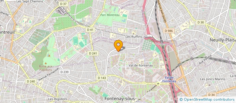 localisation de l'entreprise PRO JARDIN FRANCE à FONTENAY-SOUS-BOIS