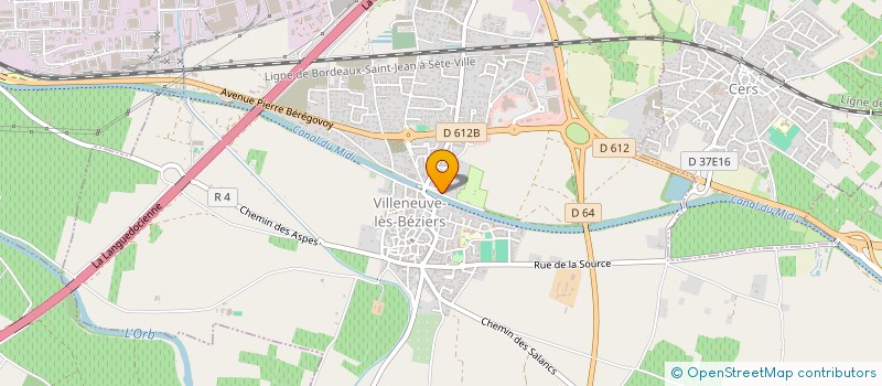 localisation de l'entreprise PRO JEC  VILLENEUVE-LES-BEZIERS