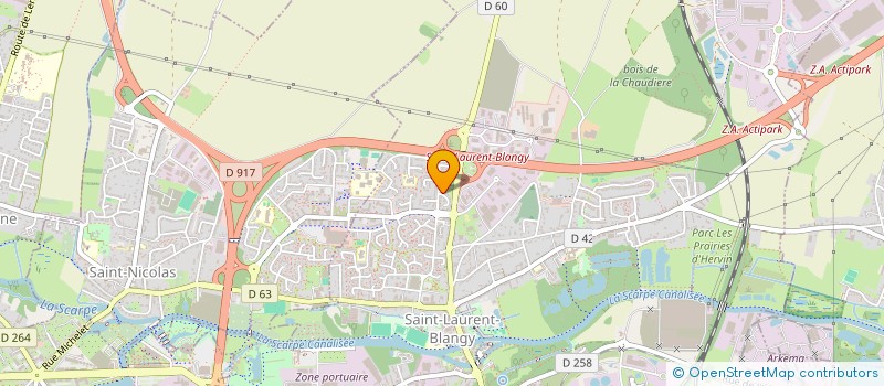 localisation de l'entreprise PRO-JECT HOME  SAINT-LAURENT-BLANGY