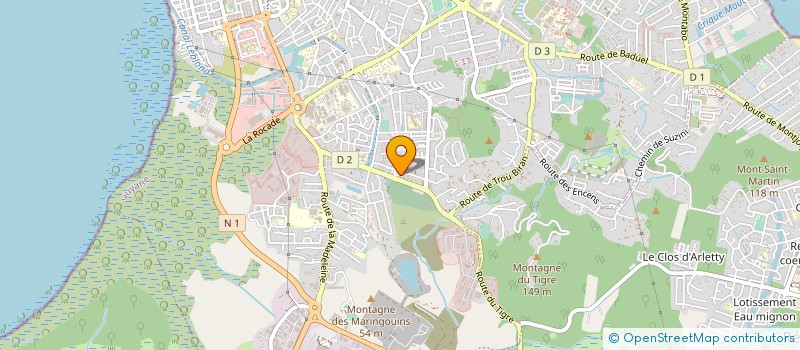 localisation de l'entreprise PRO'LAVERIES DOM  CAYENNE