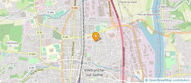 localisation de l'entreprise PRO M  VILLEFRANCHE-SUR-SAONE