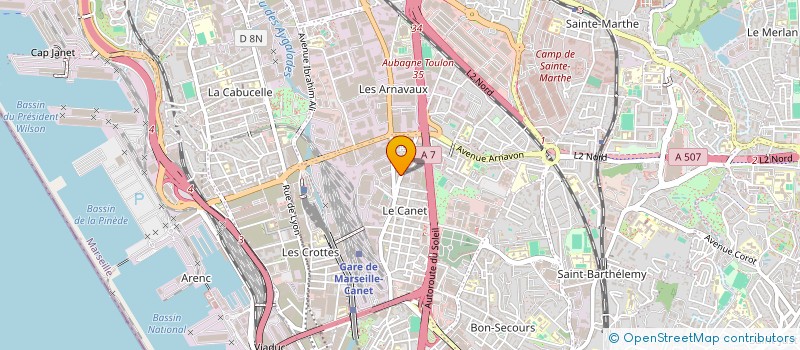 localisation de l'entreprise PRO MACONS 13 à MARSEILLE