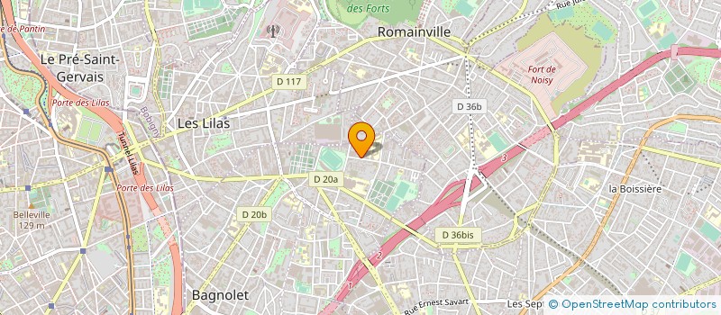 localisation de l'entreprise PRO MAILING à BAGNOLET