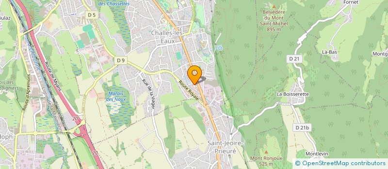 localisation de l'entreprise PRO'MAT à CHALLES-LES-EAUX