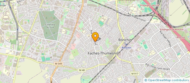 localisation de l'entreprise PRO'MOVENTE  FACHES-THUMESNIL