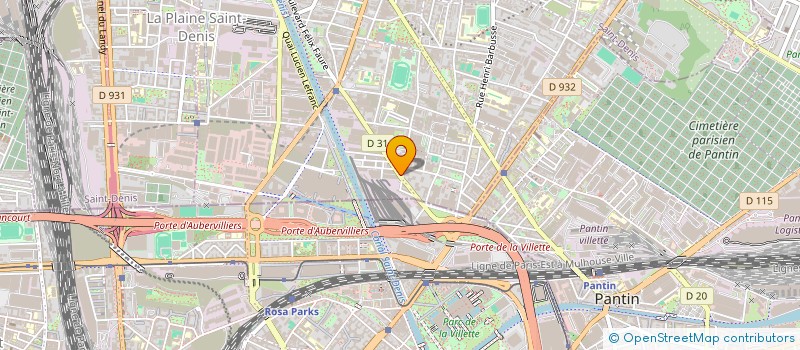 localisation de l'entreprise PRO NET  AUBERVILLIERS