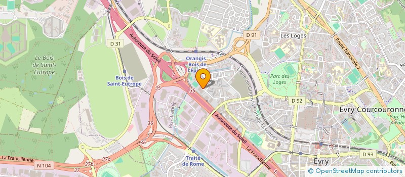 localisation de l'entreprise PRO NET AUTO à EVRY-COURCOURONNES