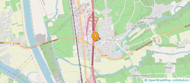 localisation de l'entreprise PRO'NET RHONE-ALPES  CHANAS