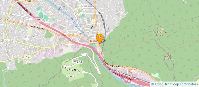 localisation de l'entreprise PRO NETTOYAGE à CLUSES