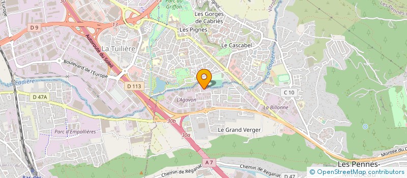 localisation de l'entreprise PRO.PE.MA. à LES PENNES-MIRABEAU