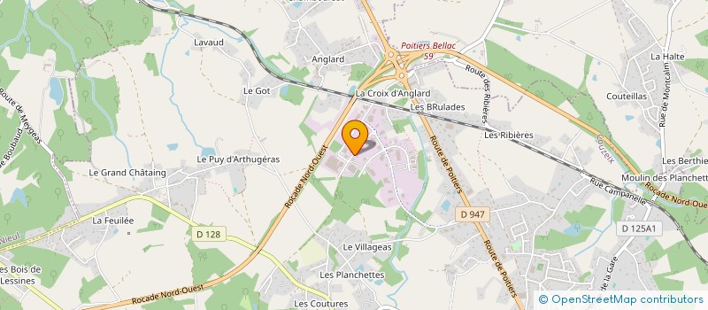localisation de l'entreprise PRO PEINTURE 87 à COUZEIX