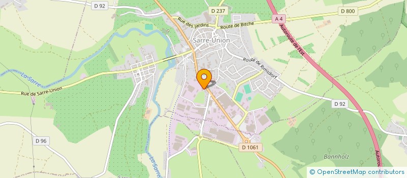 localisation de l'entreprise PRO-PNEU-SERVICE  SARRE-UNION