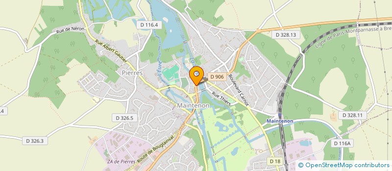 localisation de l'entreprise PRO PNEU SERVICES à MAINTENON