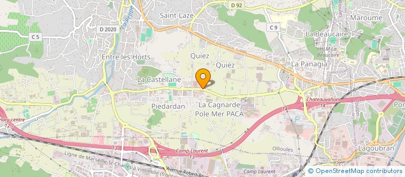 localisation de l'entreprise PRO PNEUS  OLLIOULES