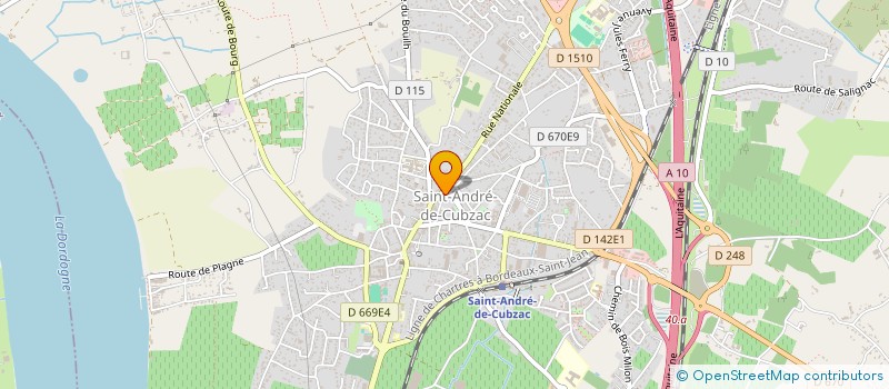 localisation de l'entreprise PRO'PULSE  SAINT-ANDRE-DE-CUBZAC