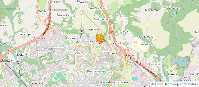 localisation de l'entreprise PRO PULSION à QUIMPER