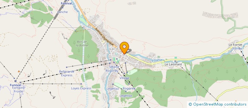 localisation de l'entreprise PRO RED PROMOTION ROUGE ESF DIFFUSION à VAL-D ISERE