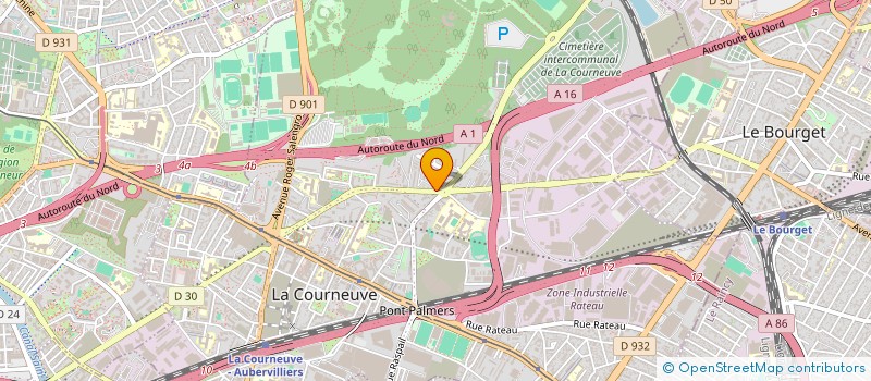 localisation de l'entreprise PRO RENOV à LA COURNEUVE