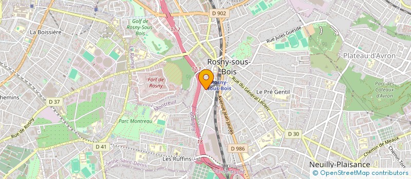 localisation de l'entreprise PRO RENOV BATI à ROSNY-SOUS-BOIS