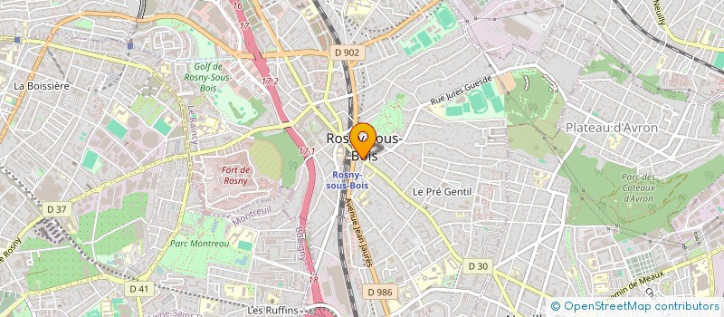 localisation de l'entreprise PRO RENOVATION à ROSNY-SOUS-BOIS