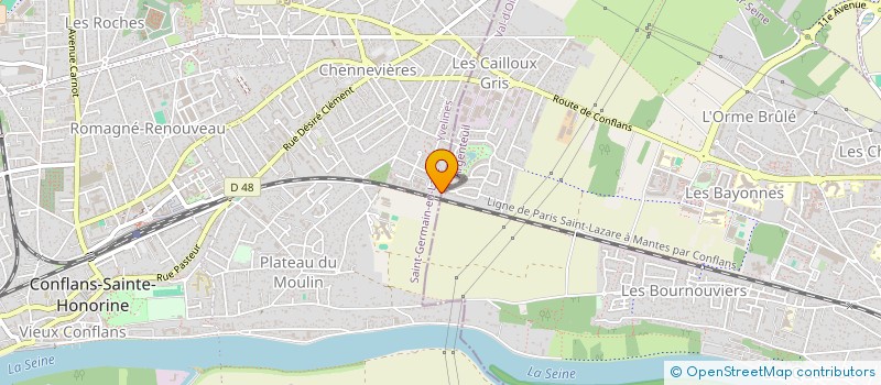 localisation de l'entreprise PRO RENOVATION MACONNERIE COUVERTURE TERRASSEMENT PLOMBERIE ELECTRICITE à CONFLANS-SAINTE-HONORINE