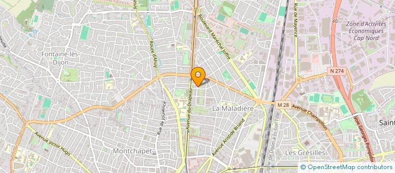 localisation de l'entreprise PRO SANITAIRE à DIJON