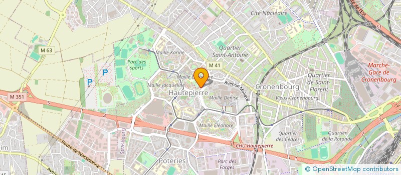 localisation de l'entreprise PRO SERRURES à STRASBOURG
