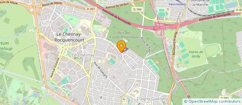 localisation de l'entreprise PRO SERVICE  LE CHESNAY-ROCQUENCOURT