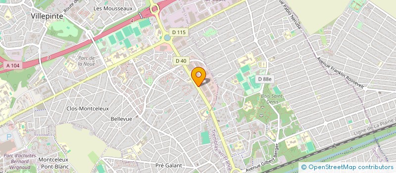 localisation de l'entreprise PRO SERVICES LOCATION à VILLEPINTE