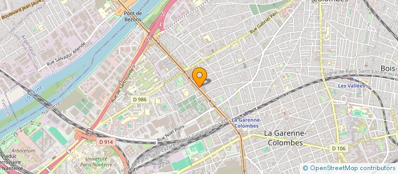 localisation de l'entreprise PRO SERVICES PNEUS SA  COLOMBES